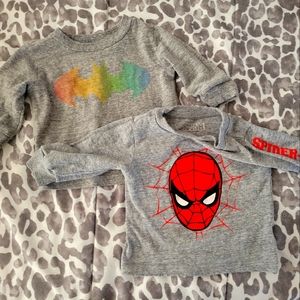 Baby Boy Batman/Spiderman Logo Shirt